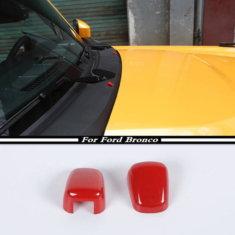 Suitable for 21-23 for Ford for Mustang Red Windshield Washer Sprayer Cover Wiper Sprayer Trim