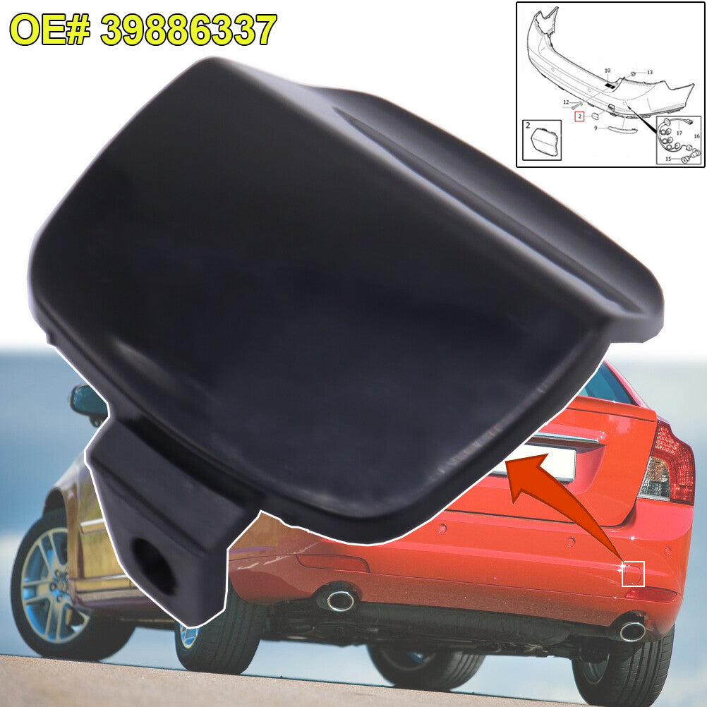 OE# 39886337 Car Rear Bumper Tow Hook Eye Cap Cover for Volvo S40 08-13