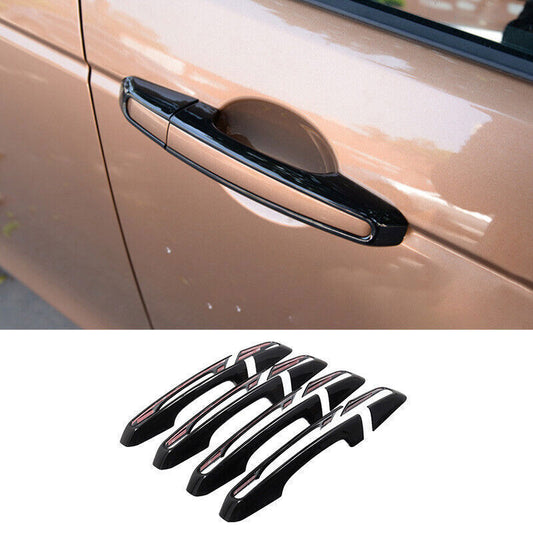 8X For Discovery Sport 2016-25 Gloss Black Exterior Side Door Handle Cover Trims