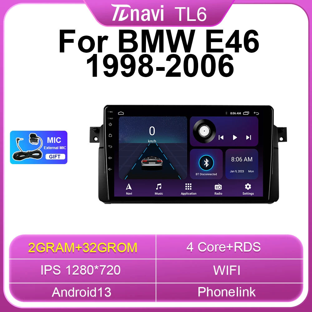 Car Radio for BMW E46 Multimedia Player Android DSP Head Unit Stereo GPS Navi