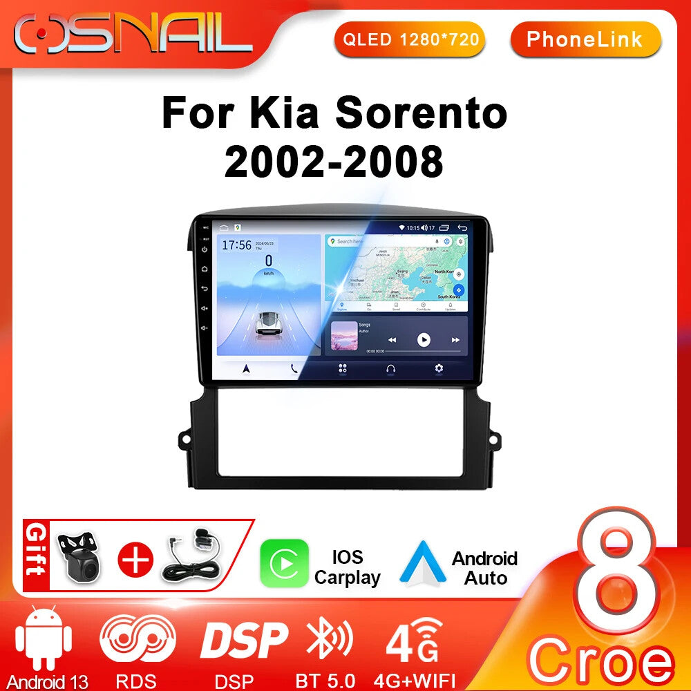 Car Radio for Kia for Sorento BL 2002-2008 Android CarPlay Stereo Multimedia Player