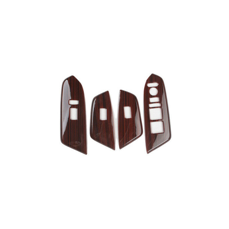 Glass Window Lifting Lock Panel Trim for Honda CRV CR-V 2017-2022 Red Wood Grain