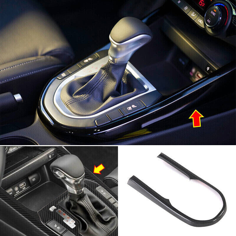 Carbon Fiber Center Console Gear Shift Box Cover Trim for Kia K3 Forte 2019-2022