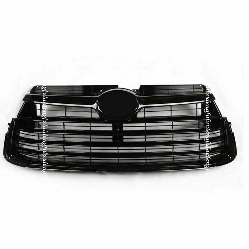 for Toyota Highlander 2014 2015 2016 Gloss Black Front Bumper Grille Replacement