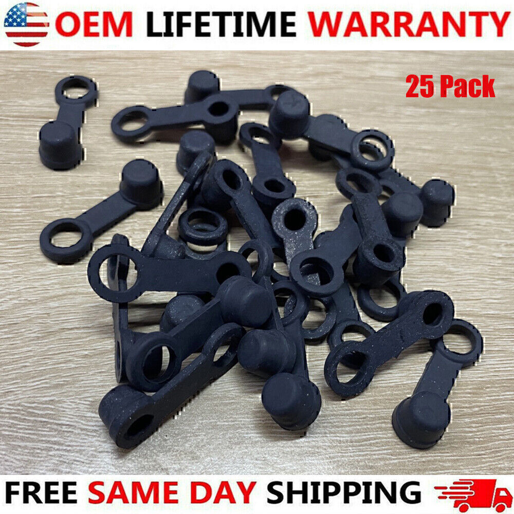 (25 Pack) Brake Bleeder Screw Caps Grease Zerk Fitting Cap Rubber Dust Cover Kit