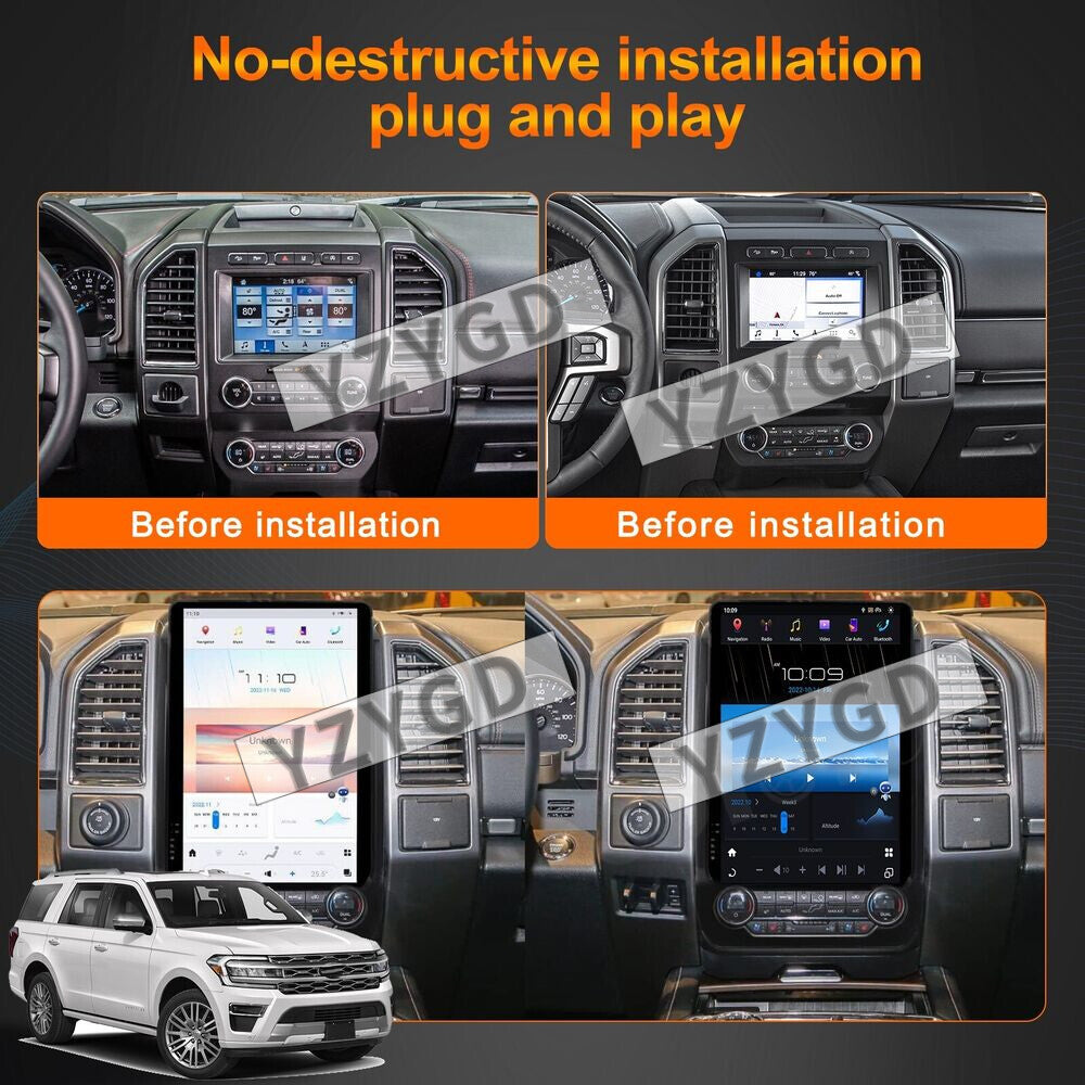 for Ford Expedition 2018-2022 Carplay Car Radio Stereo Screen Receiver 128GB