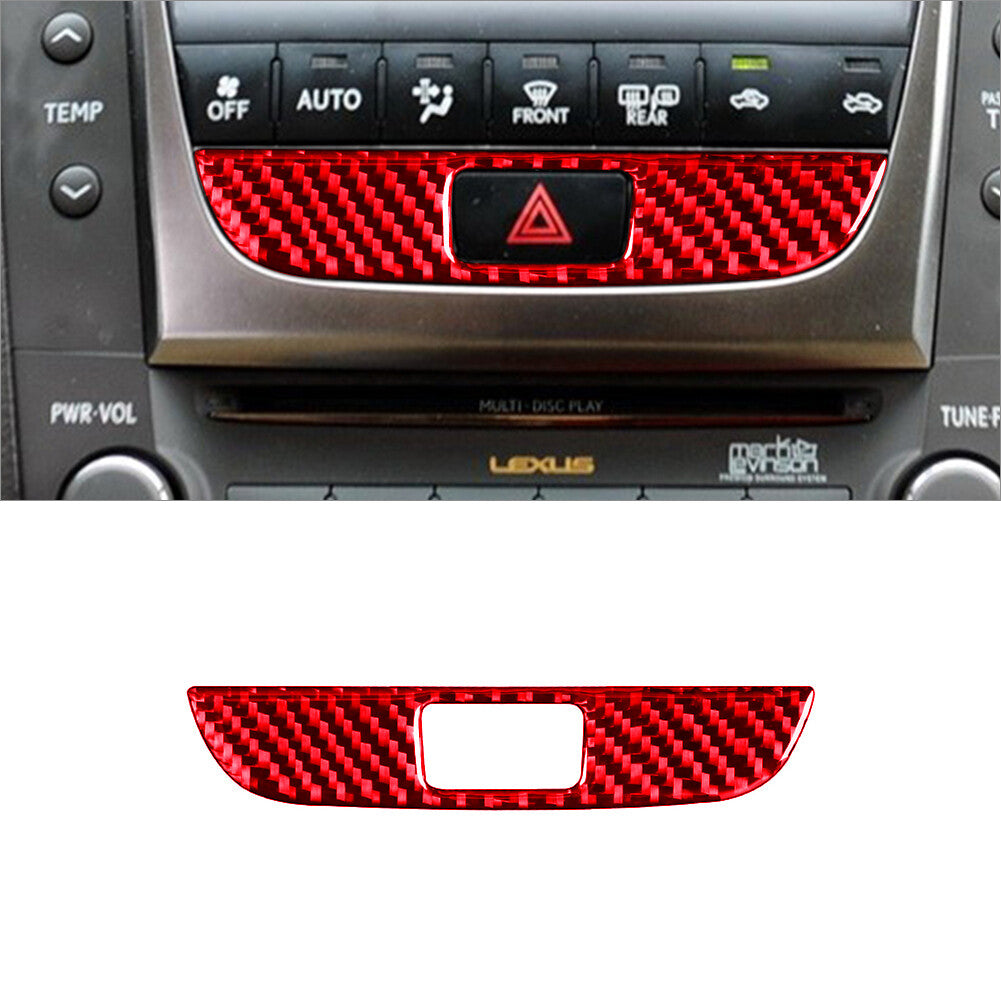 Red carbon fiber interior light button cover trim suitable for Lexus GS 2006 - 2011