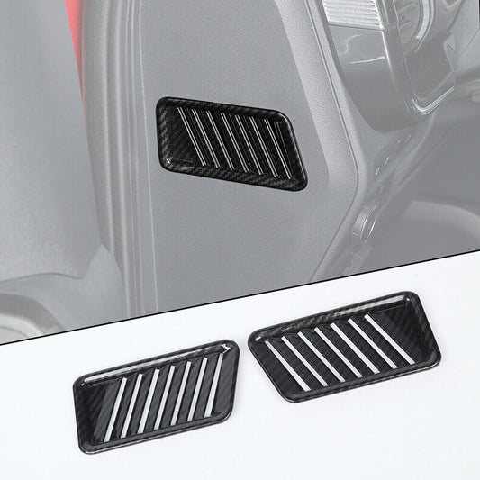 for Ford F150 2021-2023 Carbon Fiber Dashboard Side Air Vent Outlet Cover Trim