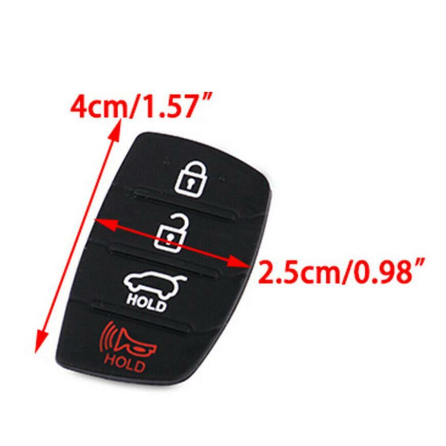 Replacement rubber pads for modern 4-button remote key shell protective covers