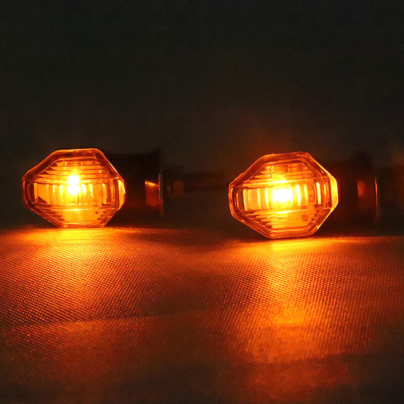 LED for Mini Motorcycle Turn Signal Indicator Blinker Amber Lights for Suzuki for Yamaha