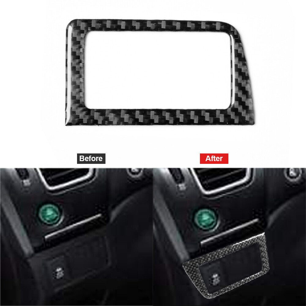 1X Carbon Fiber Inner Dim Light Control Trim Cover for Honda for Civic Coupe 2013-15