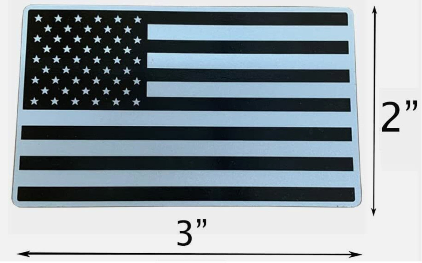 Car side fender rear badge sticker black and white magnetic American flag for Jimsy