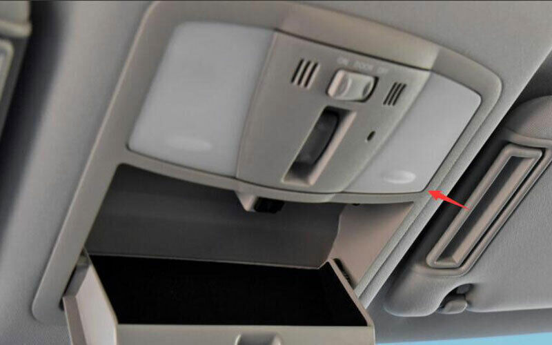 Black Steel Front Reading Lamp Frame Cover Trim for Nissan Armada Patrol 17-2024