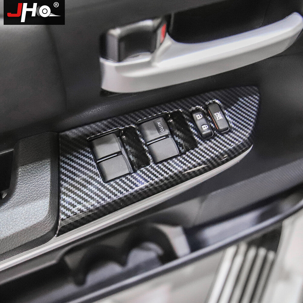 4pcs ABS Carbon Fiber Door Window Lift Cover Trim for Toyota Tundra 2014-2020