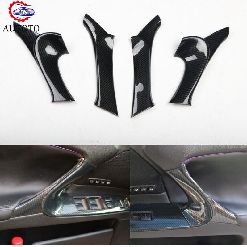 Carbon Fiber Interior Door Armrest Panel Trim For 2006-2013 for Lexus IS F 350 250
