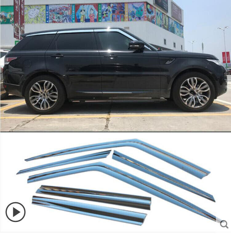 for Range Rover Sport 2014-22 Chrome Window Vent Visor Sun Rain Deflector Guard