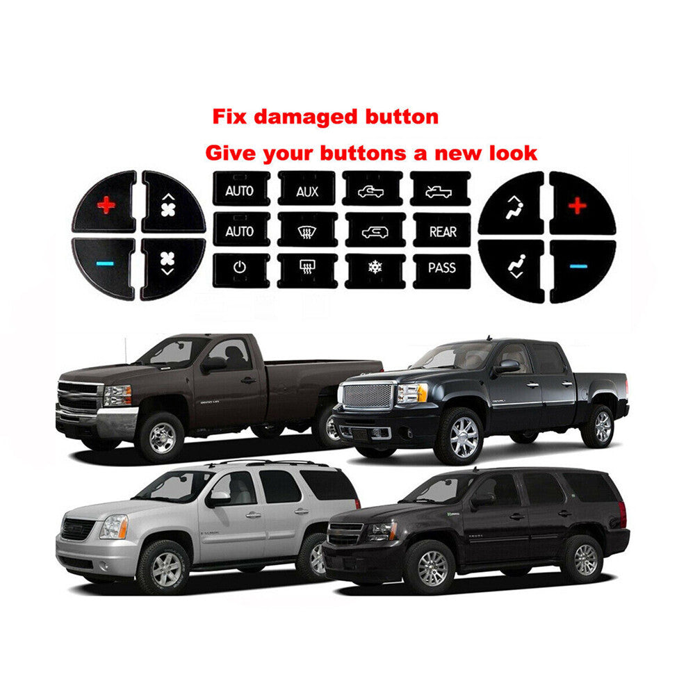 Climate Control Button Stickers Replacement for Chevrolet HVAC 2007-2013