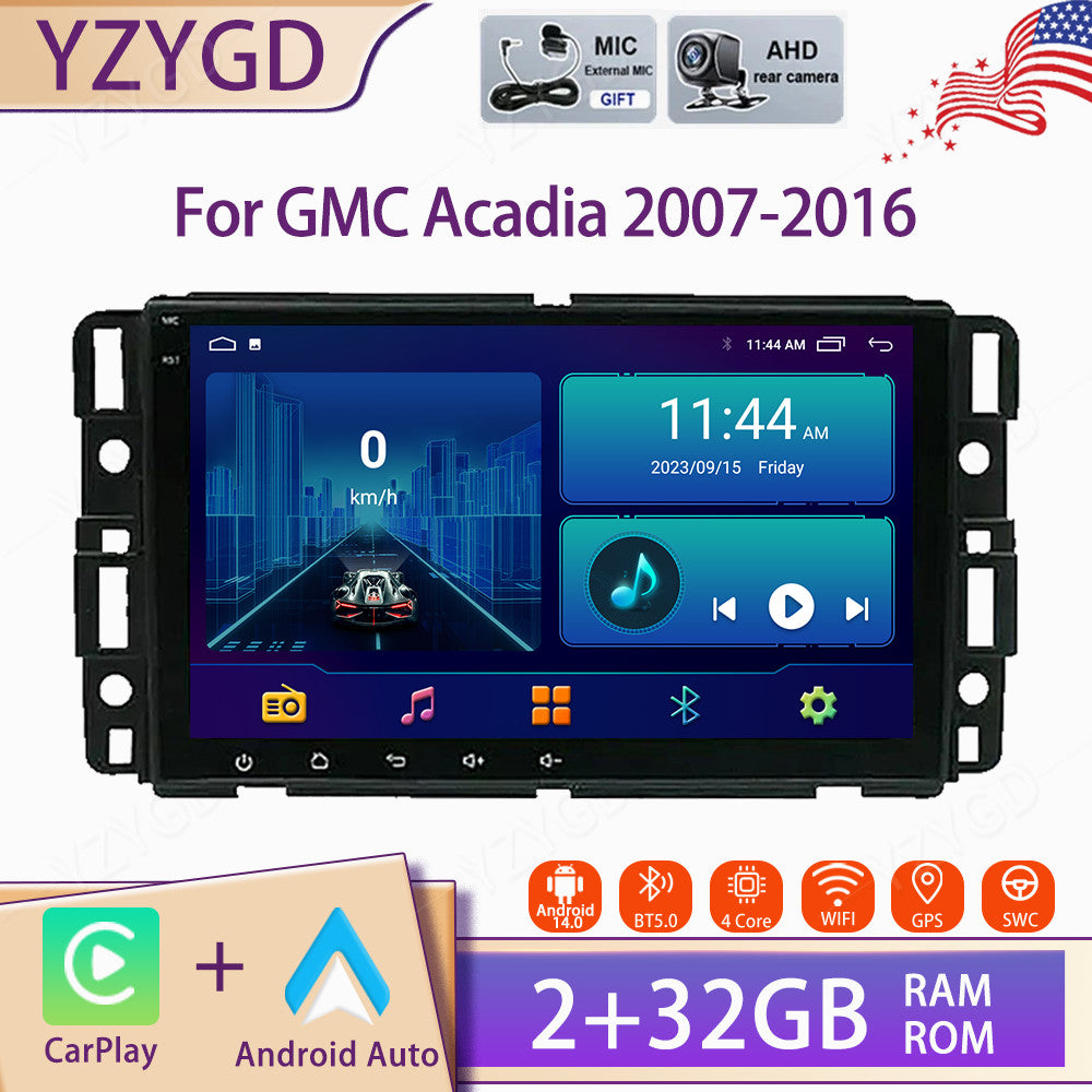 for GMC Acadia 2007-2016 Android Auto Carplay Car Stereo Radio Screen GPS Navi