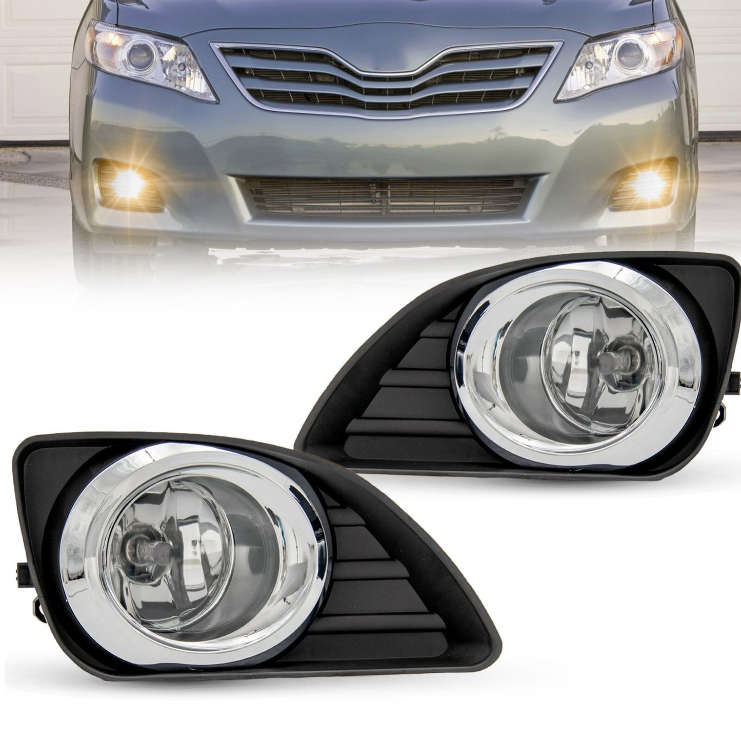 Suitable for 2010-2011 for Toyota for Camry bumper driver's fog light + switch kit (pair).