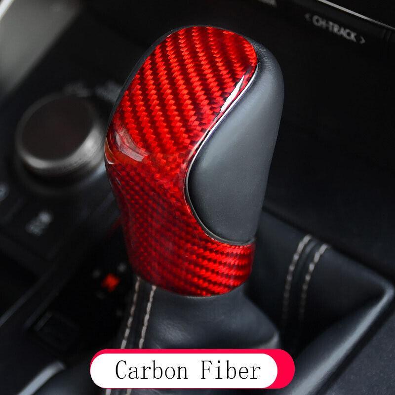 Red Carbon Fiber Gear Shift Knob Decor cover Trim for Lexus IS RC GS NX for ES RX 1X