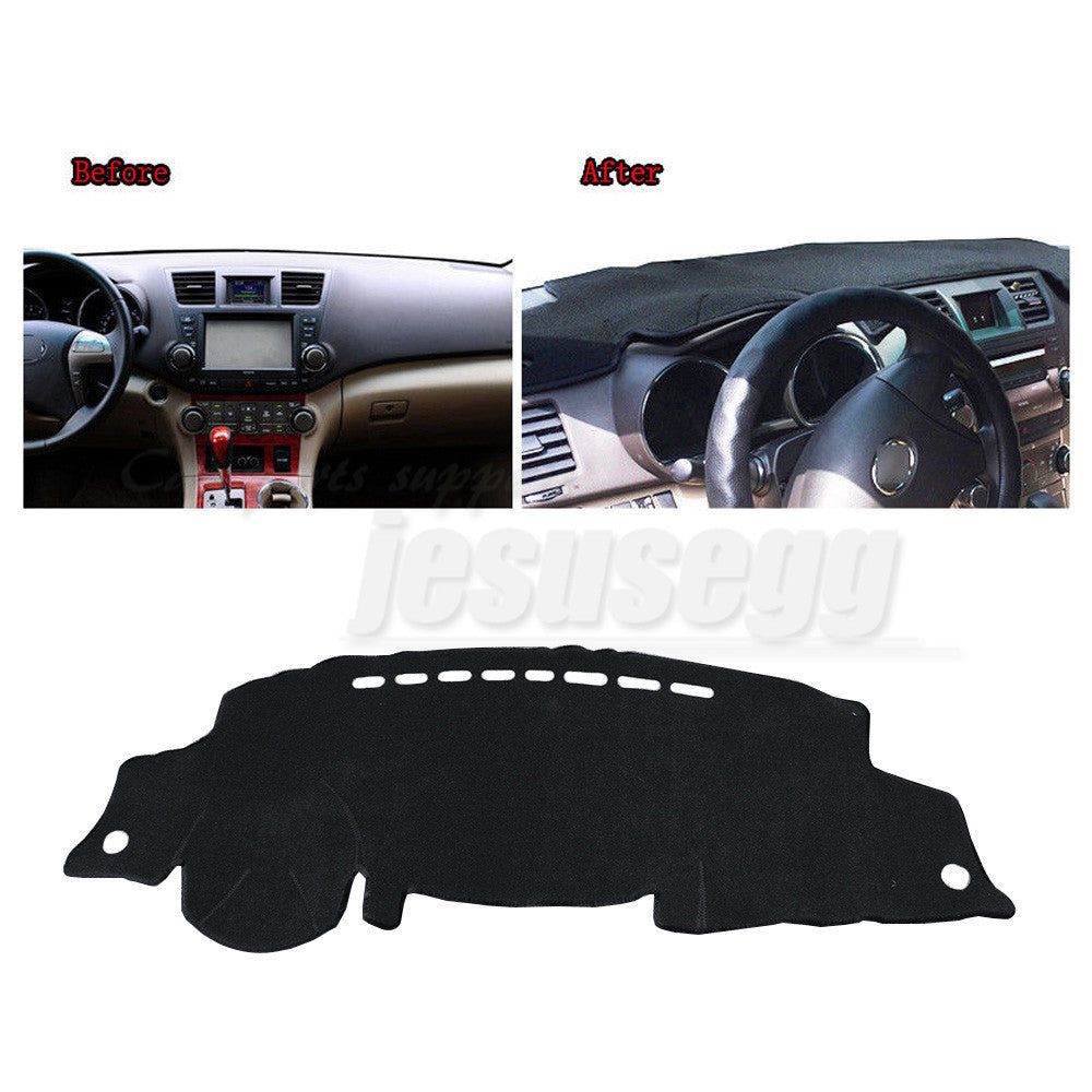 For 08-13 for Toyota Highlander LHD Interior Sun Shade Visor Pad Dashboard Cover Mat