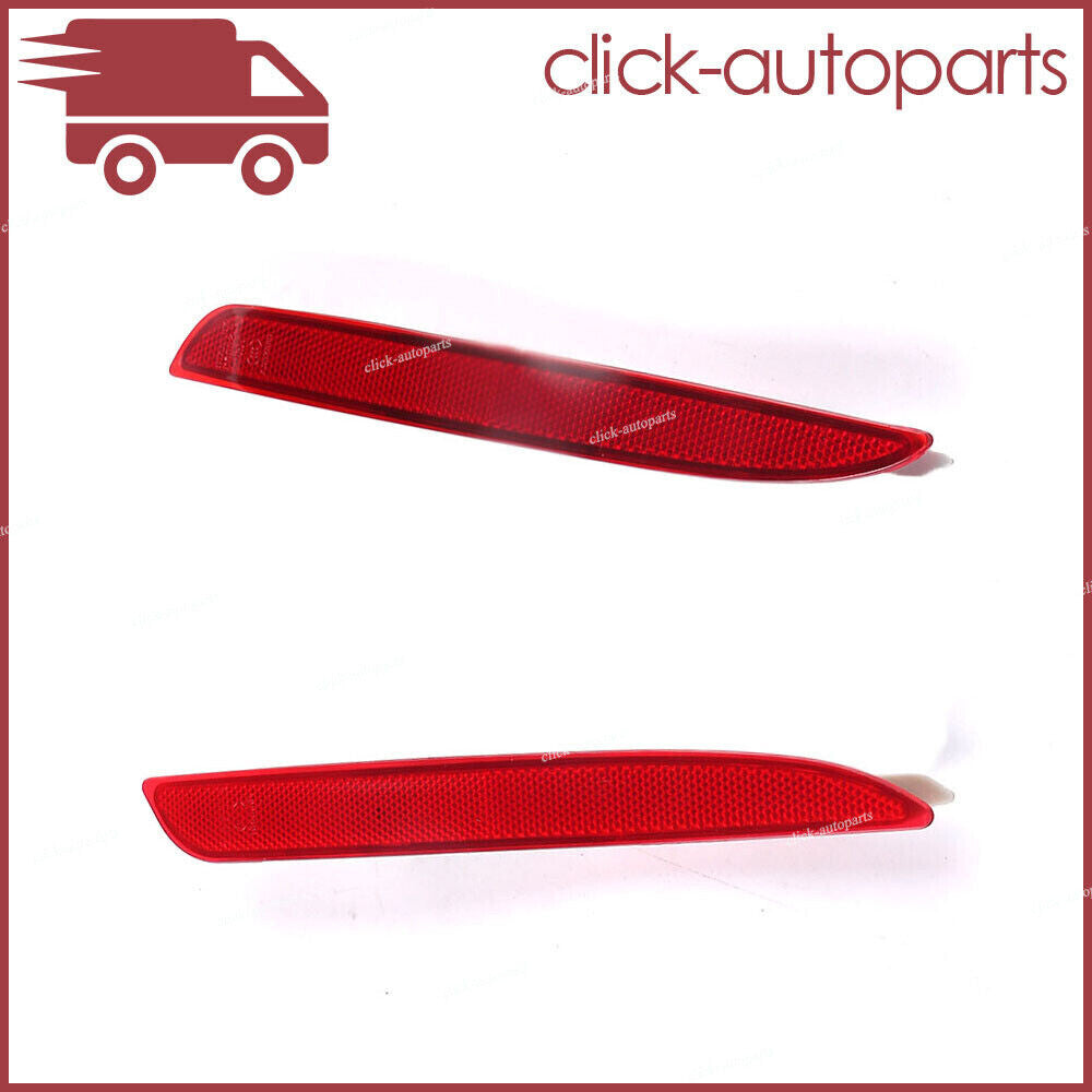 Pair Red Rear Bumper Reflector For 2008-2012 for Mazda 3 Left Right Side