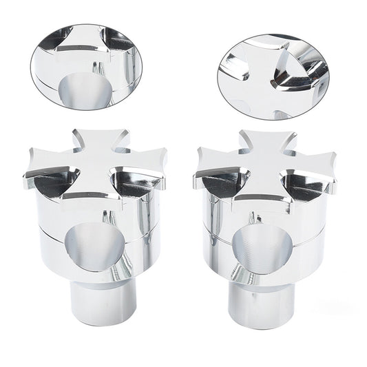 Universal 2 Rise Handlebar Riser Clamp Mount for Harley Softail Dyna Road King