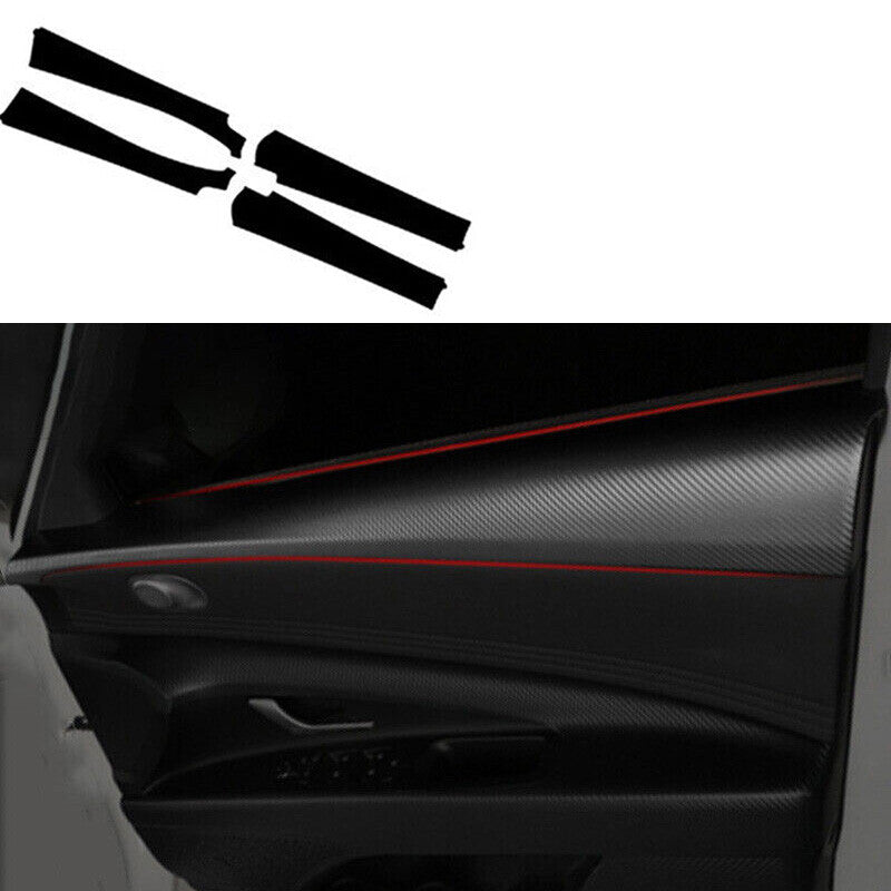 for Hyundai for Elantra 2021-2023 Carbon Fiber Leather Inner Door Panel Cover Trim