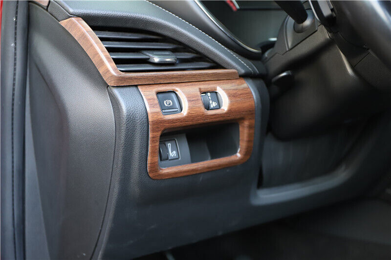 for Cadillac CT5 2020-2024 Matt Wood Grain Headlight Control Button Ring Trim 1P