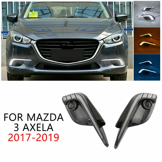 for Mazda 3 Axela 2017-2019 Bumper Driving Front Fog Lights Turn Signal Lamps