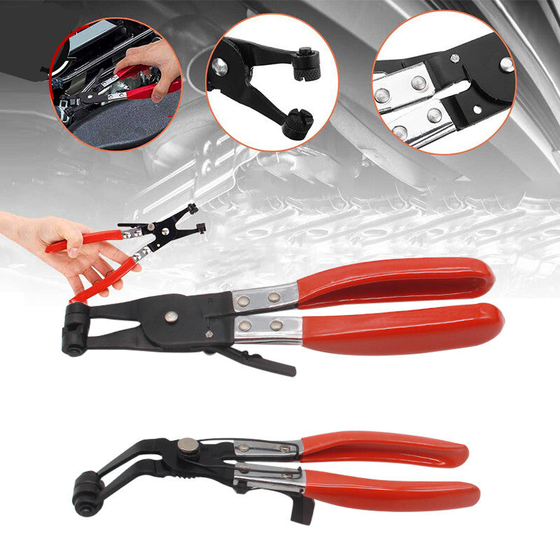 2Pcs Car 210mm Multitool Angled Hose Clamp Clip Spring Crimping Pliers Hand Tool