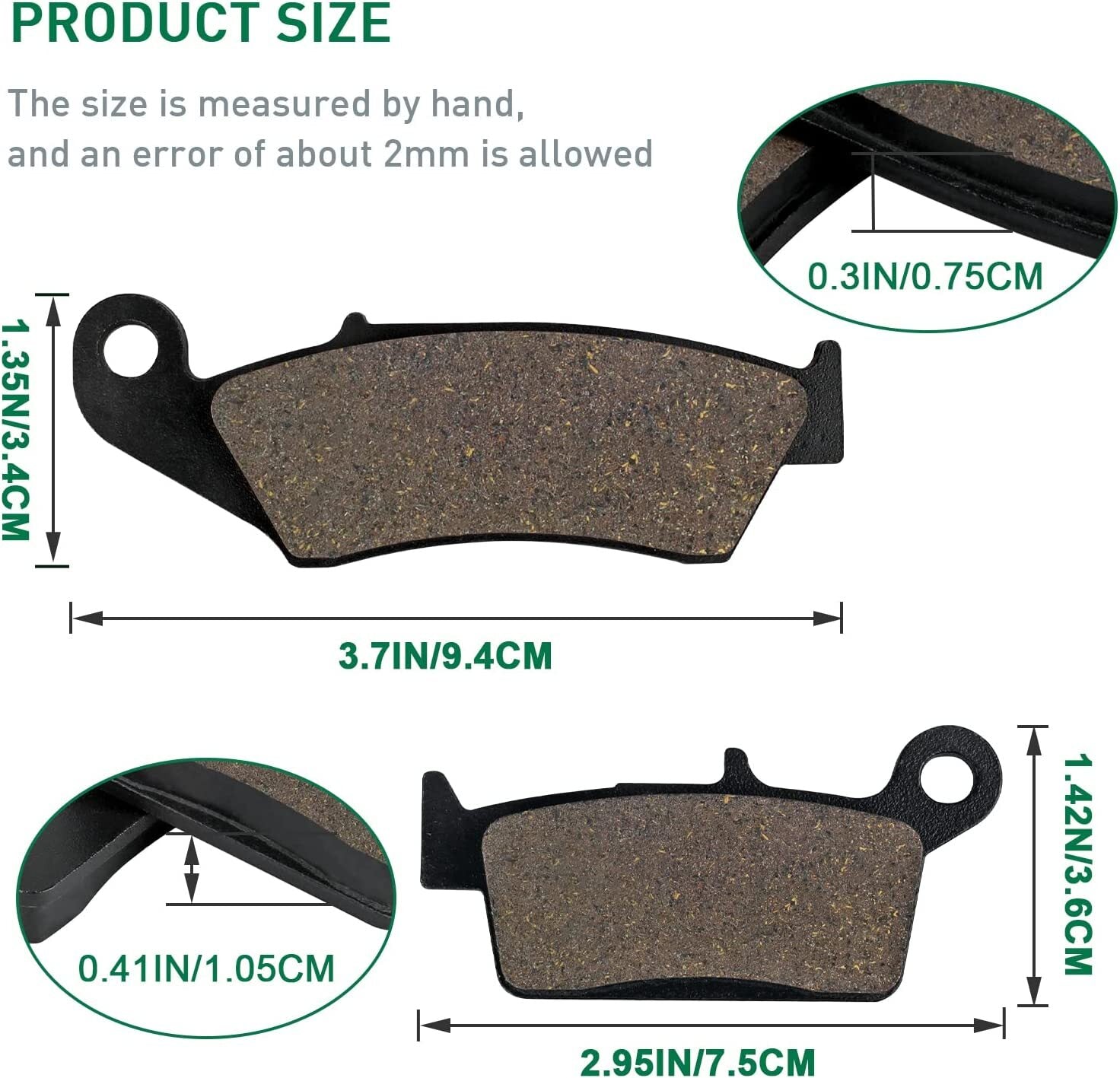 Brake Pads for DRZ400 DR-Z 400 DR-Z400 2000-2009 DR-Z400 SM DRZ400SM DR-Z 400SM