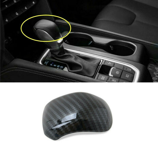 for Hyundai Santa Fe 2019-2022 Carbon Fiber Central Console Gear Shift Knob Trim