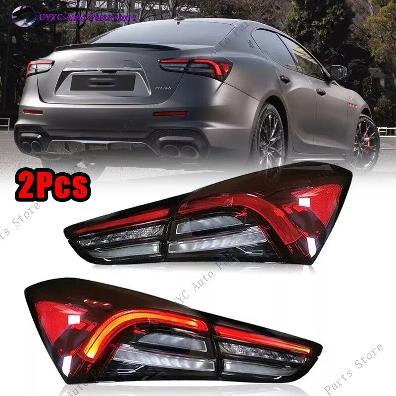 for Maserati Ghibli 2014-2022 Pair LED Rear Taillights Brake Light Reverse Light