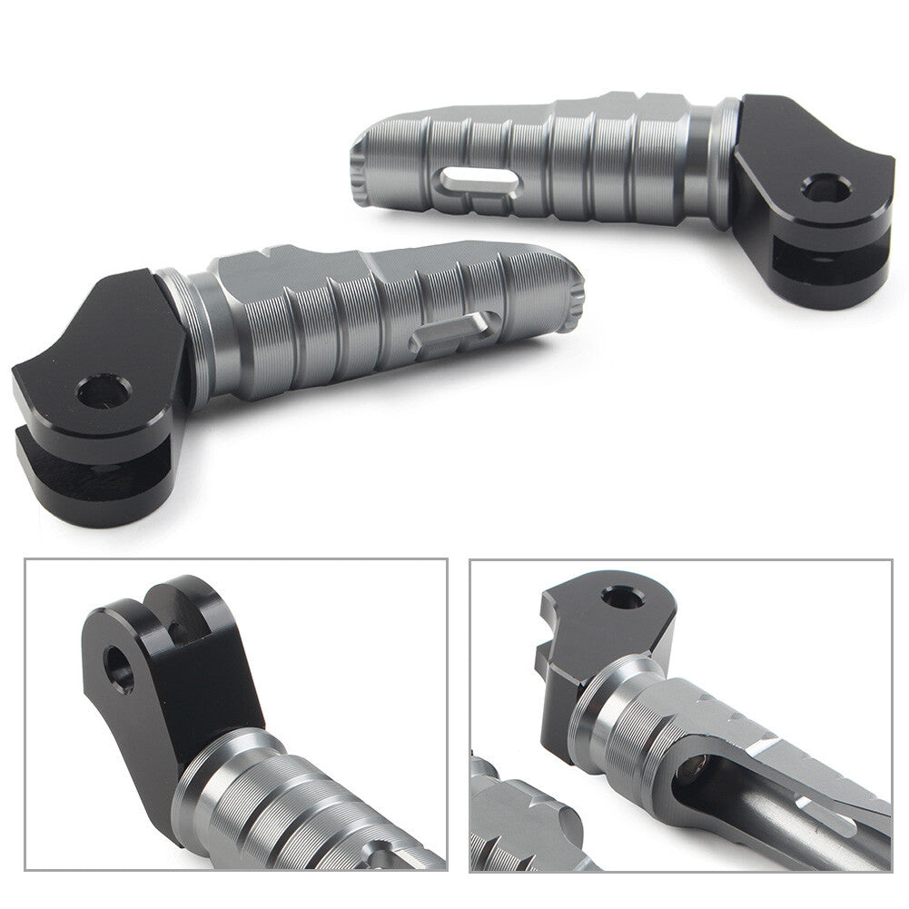 2x CNC Front Foot Pegs Footpegs Pedal Aluminum For T100 T120 2016-2022 Titanium