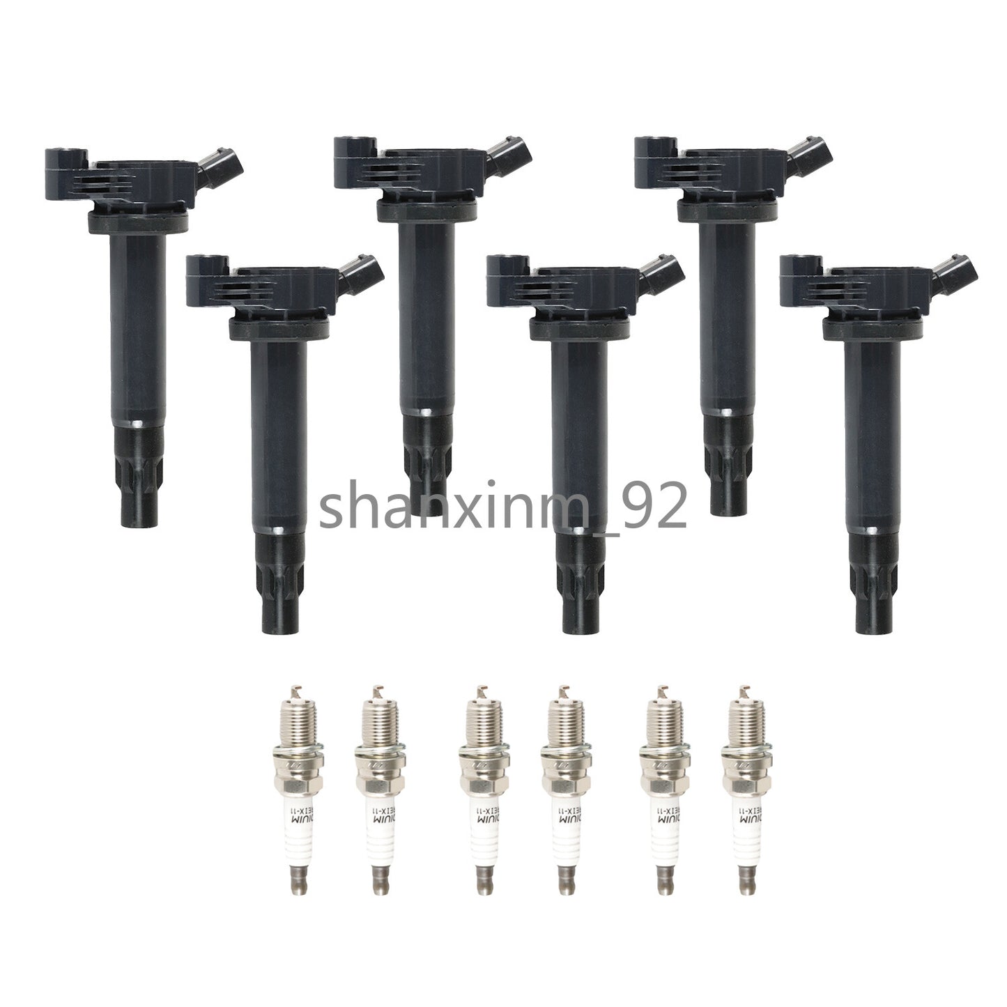 Set of 6 Ignition Coil  Platinum Spark Plug for 2005-2006 for Toyota for Camry UF506