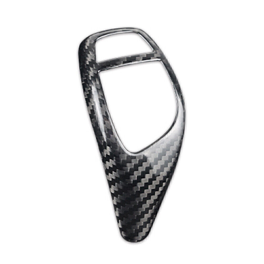 Black Carbon Fiber Gear Shift Knob Cover Trim Fit for BMW 1 2 3 4 5 6 Series X3 X5/4
