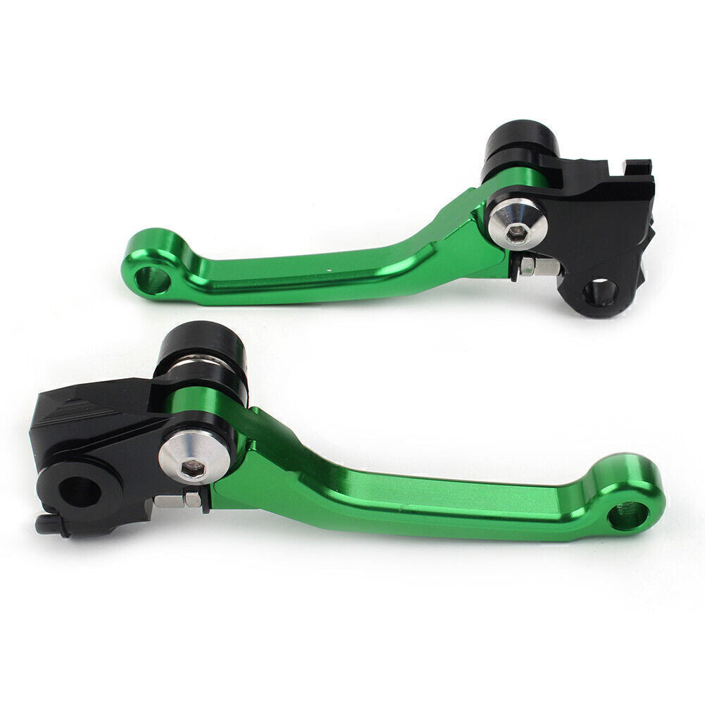 2x CNC Pivot Brake Clutch Levers for Honda CRF250R 2007-22 CRF450R 2007-20 Green