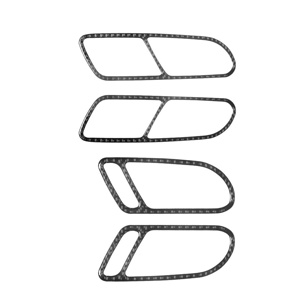 4Pcs Carbon Fiber Door Handle Frame Cover Trim for Volkswagen for Tiguan 2013-2017