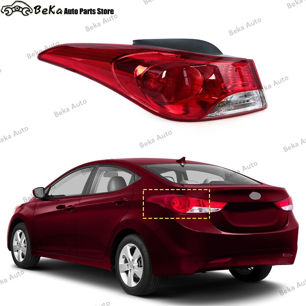 One-piece kit for Hyundai for Elantra 2011-2013 left outer taillight assembly and brake light.