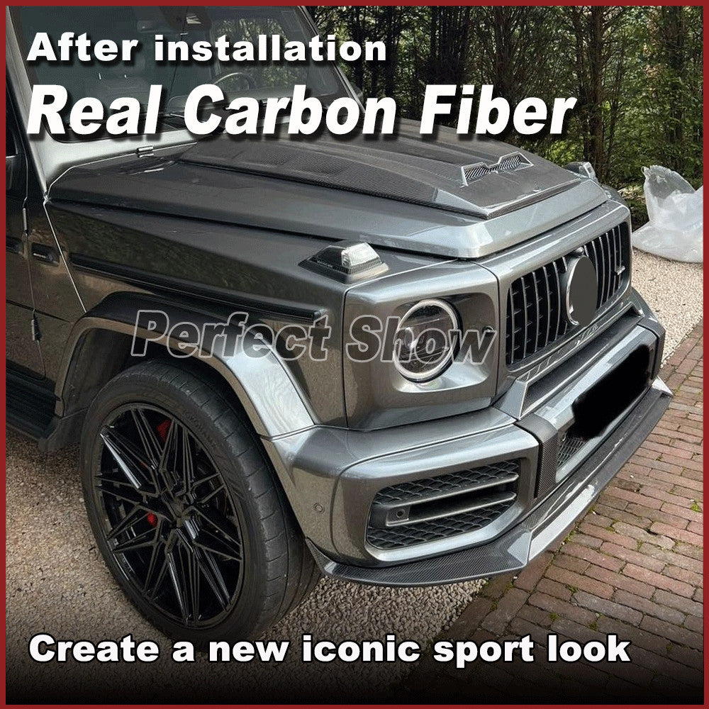 for Mercedes G-Class W463 W464 G63 19+ Real Carbon Front Bumper Lip Spoiler