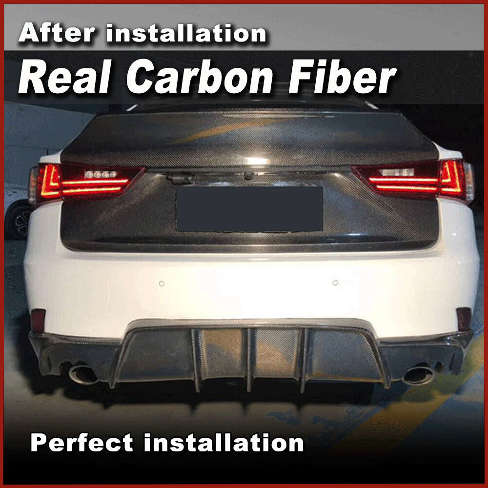 REAL Carbon Rear Bumper Diffuser for LEXUS IS F IS250 IS350 IS300 Sedan 2013-16