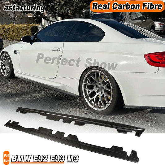 Fit for BMW E92 E93 M3 08-13 REAL CARBON Side Skirts Extension Splitter Spoiler