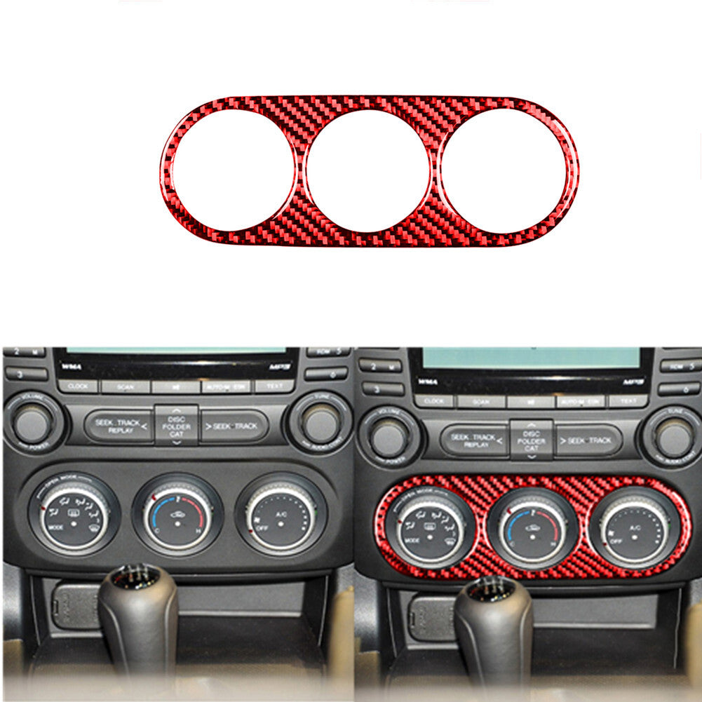 Red Carbon Fiber Interior Panel Cover Fit for Mazda MX-5 Miata 09-15