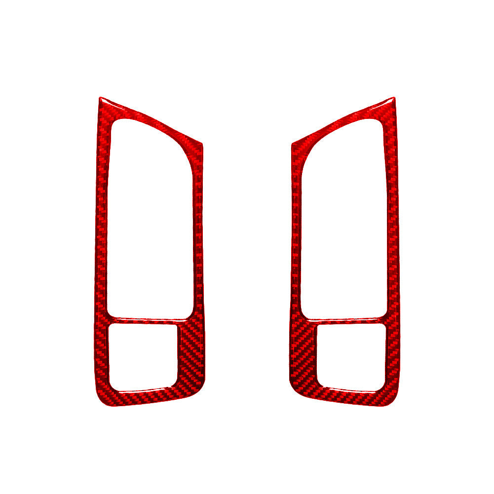 2x Red Carbon Fiber Front Door Handle Frame for Land Rover Discovery Sport 2015-2019