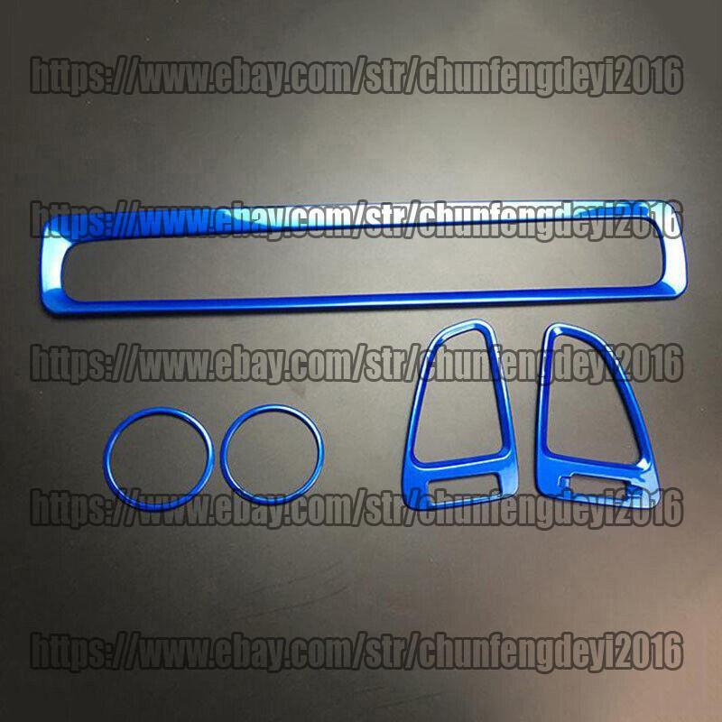 for Honda HRV HR-V 2016-20 Blue Interior dashboard LR air outlet vent trim 5pcs