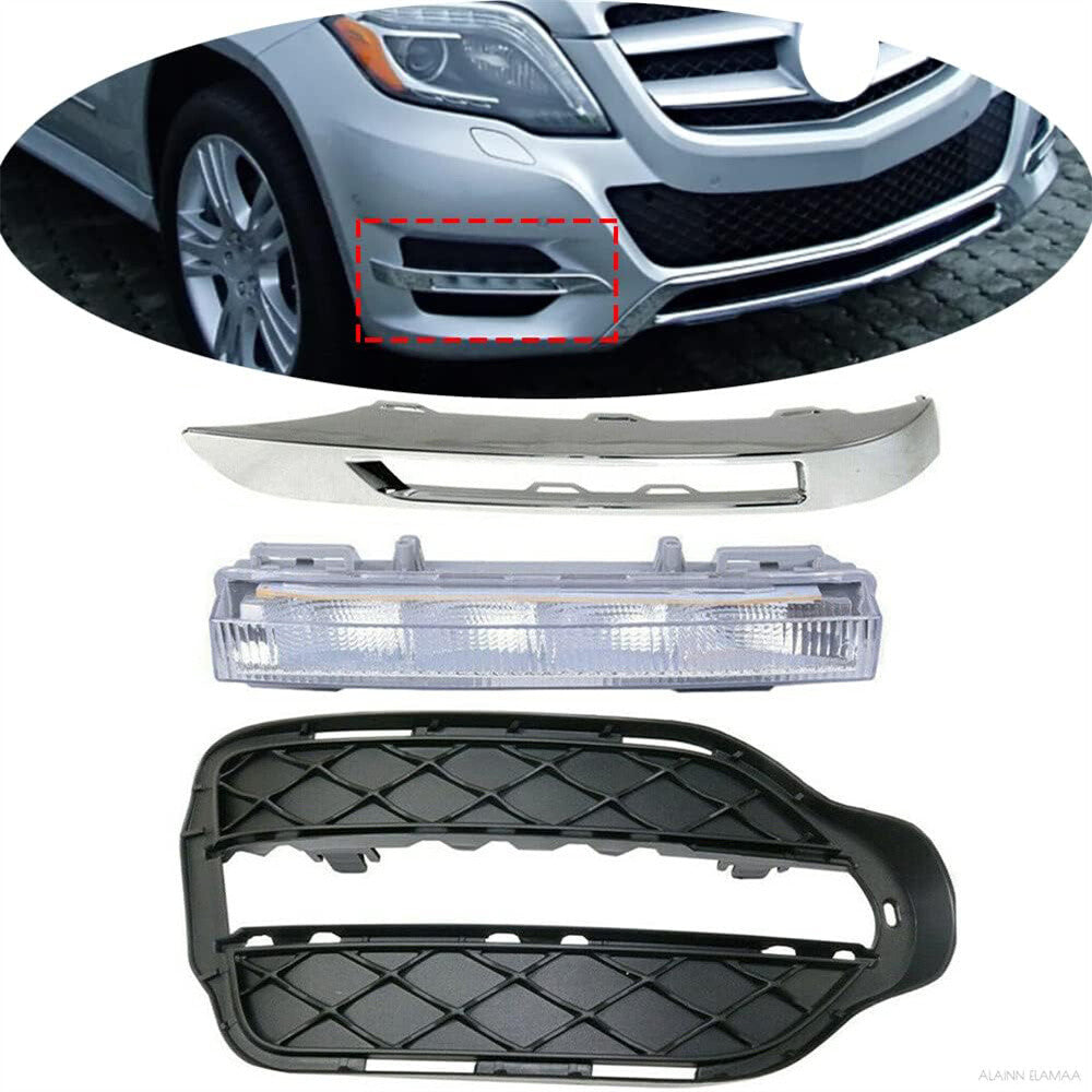 3pcs Front Right Fog Driving Light ASSY for Mercedes for Benz X204 GLK350 2013-2015