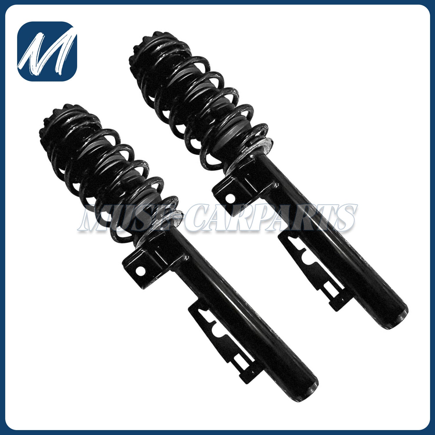 4x Front Rear Shock Struts Assembly EDC for BMW E38 740i 740iL 750iL 1995-2001