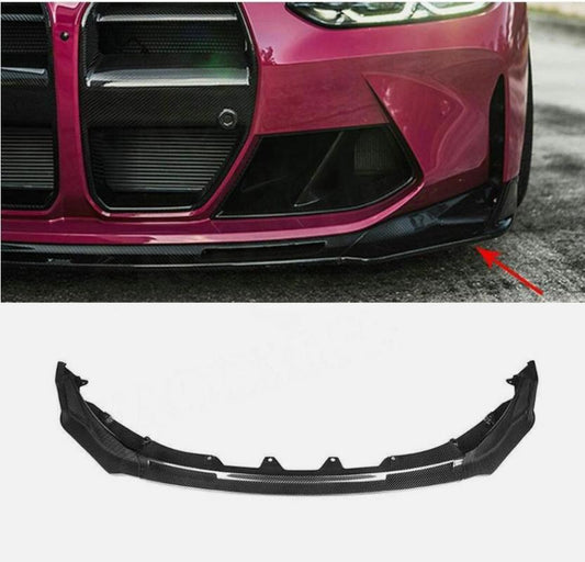 Real Carbon Fiber Front Bumper Add-on Splitter Lip for BMW G80 M3 G82 M4 21-22