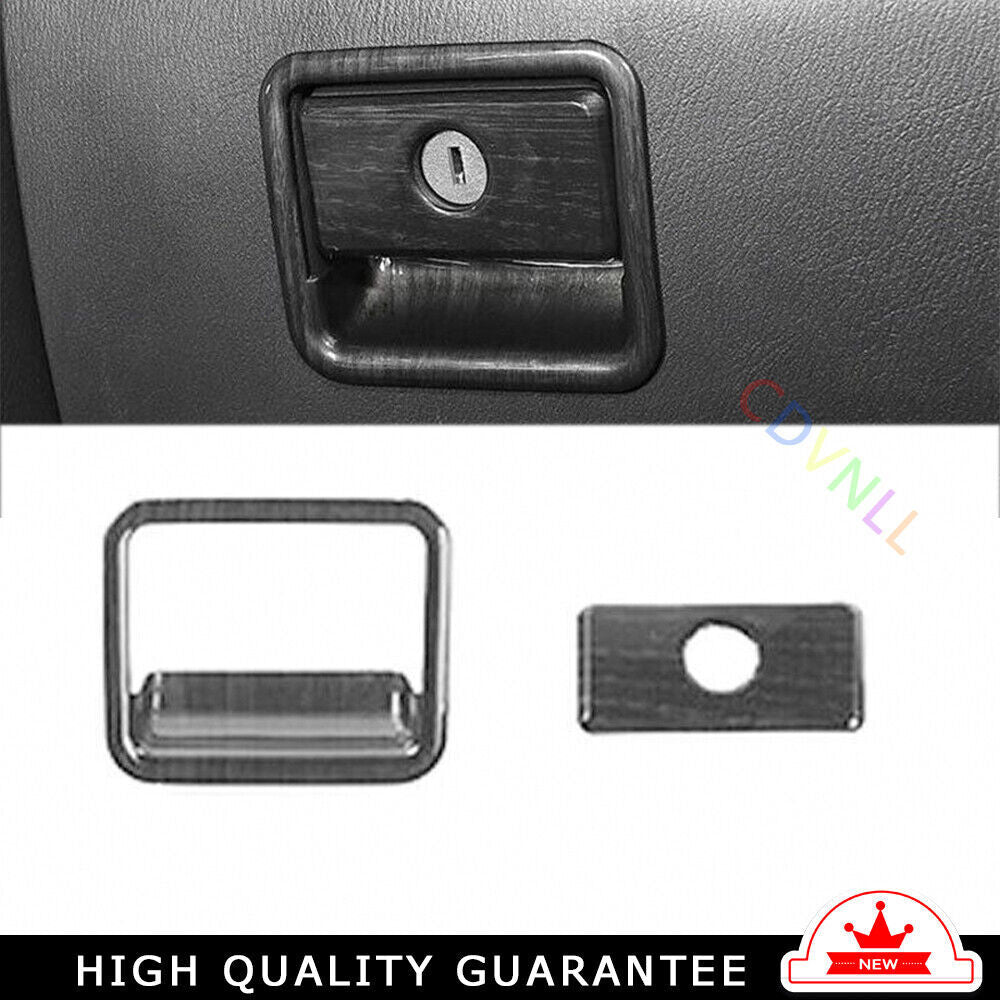 for Co -Pilot Storage Box Handle Sticker for Nissan Armada Y62 17-20 Black Wood Grain
